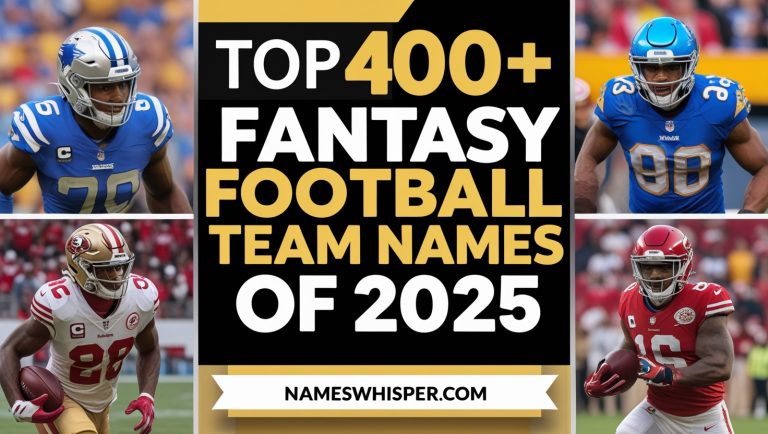 Top 400+ Fantasy Football Team Names of 2025