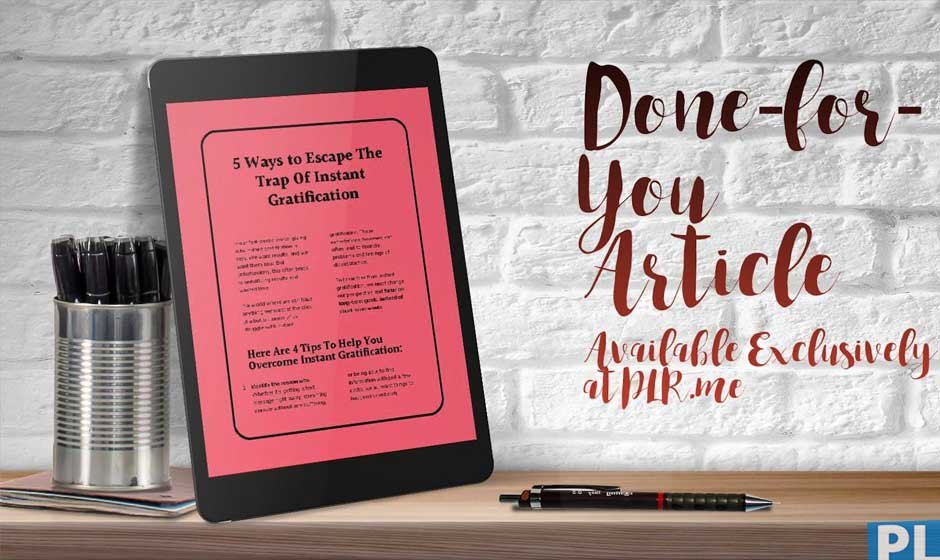 Avoiding the Instant Gratification Trap